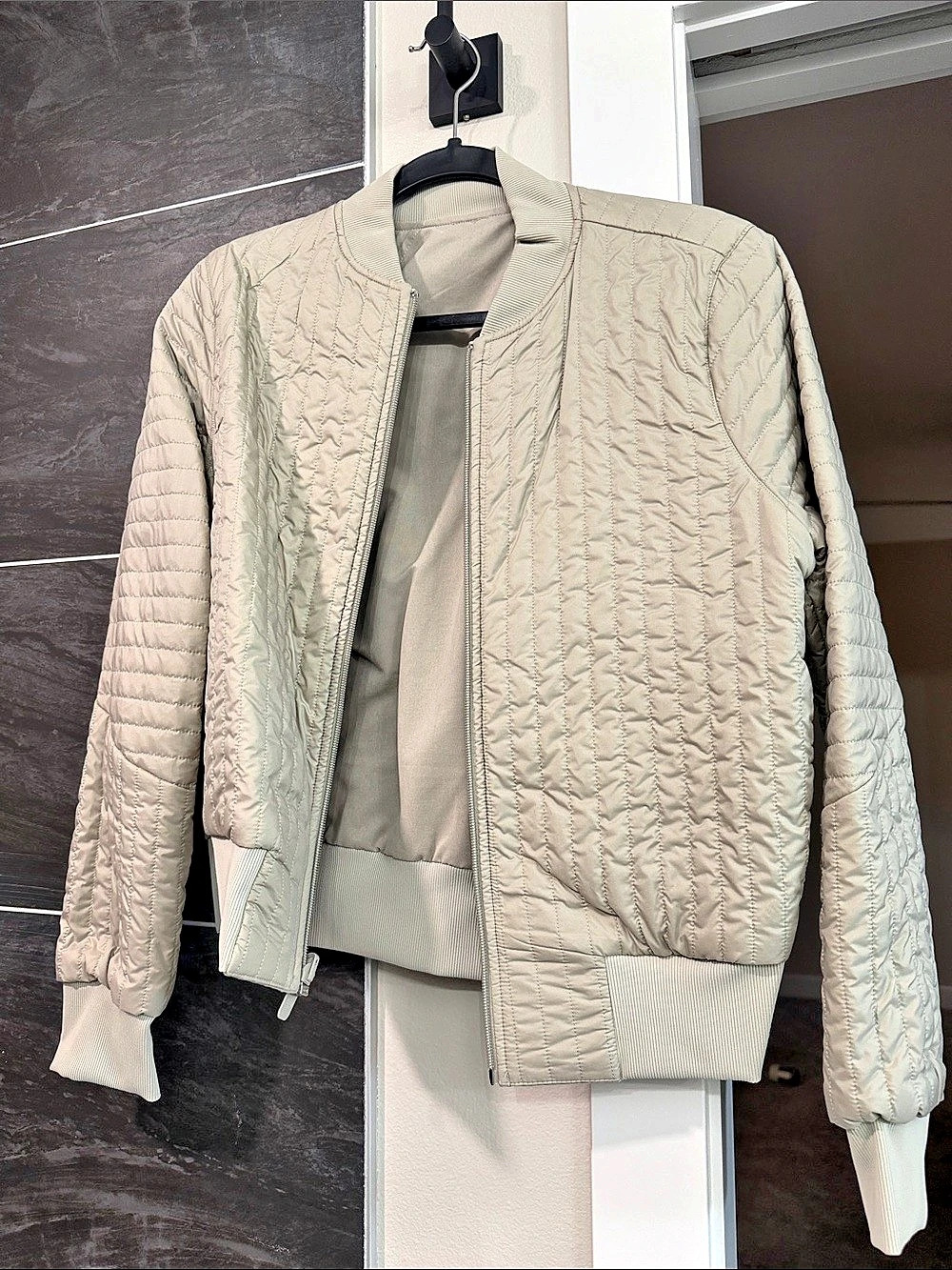 Lululemon Non-Stop Bomber *Reversible Quilted Jacket in Beige